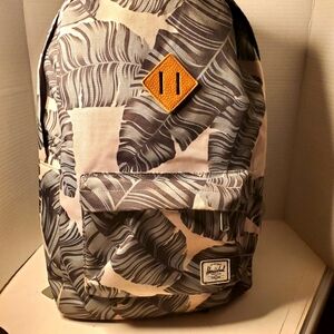 Herschel Green & Grey Palm Print 21 litre Backpack